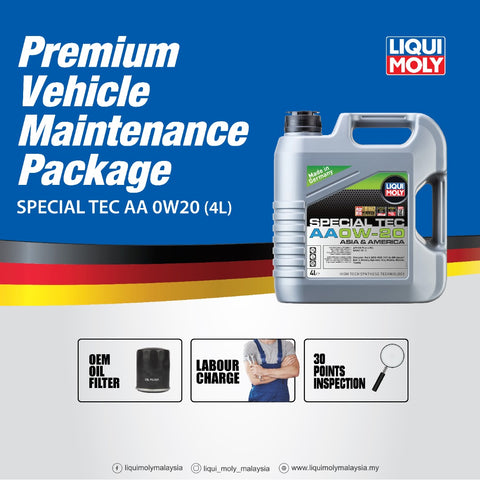 Premium Vehicle Service Package LIQUI MOLY SPECIAL TEC AA 0W-20 (4Liter)